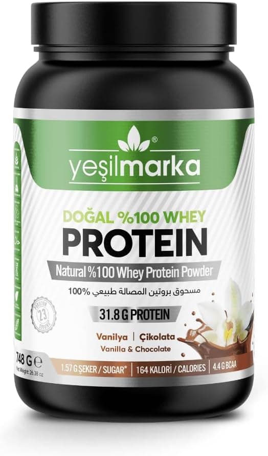 Yeşilmarka Doğal Whey Protein Tozu - Vanilya/Kakao 748 Gr