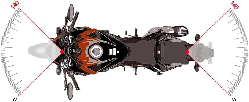 Gnet Mvr Motosiklet 2 Kameralı Fullhd Wi-Fi Araç Kamerası, Kırmızı