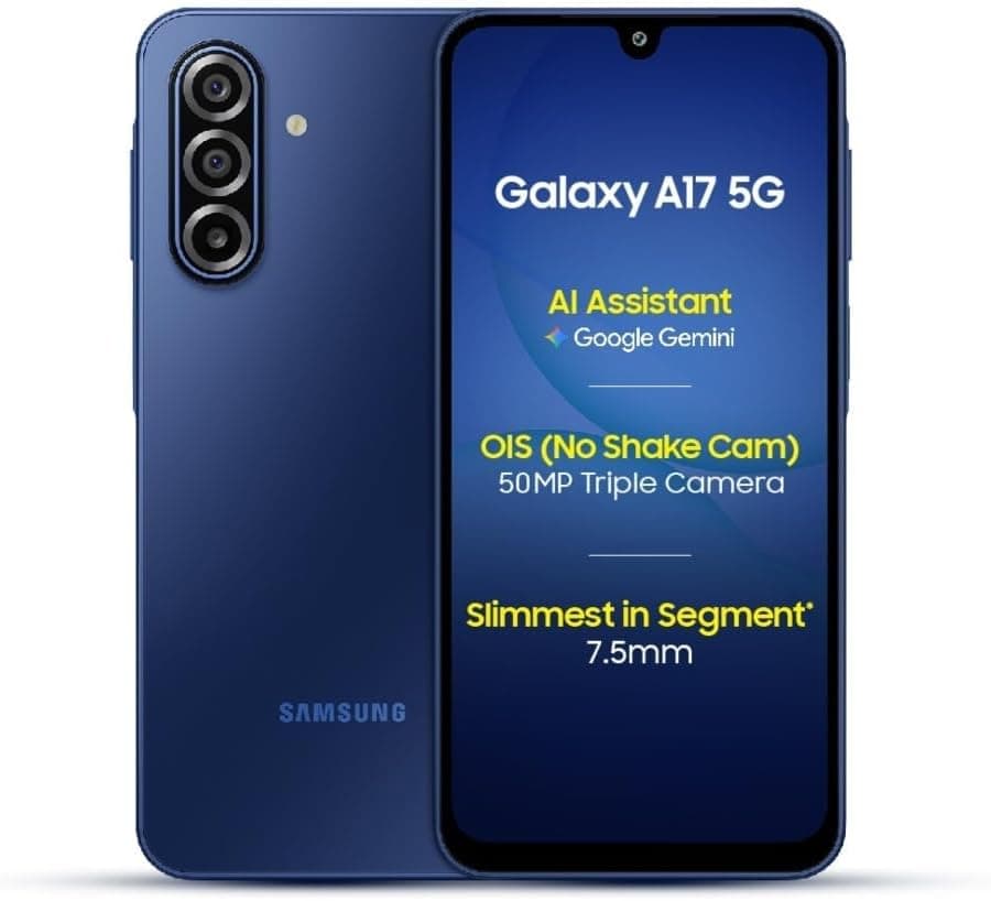 Samsung Galaxy A17 5G (6 GB RAM, 128 GB Depolama) | 50 MP Titreşimsiz Kamera | Süper AMOLED | Corning Gorilla Glass Victus | 7,5 mm Şık | Ai (Yapay Zeka) (Mavi)