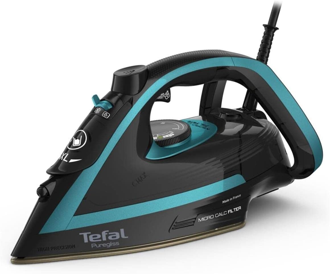 Tefal FV8066 Puregliss 50 gr Sürekli ve 280 gr Şok Buharlı 3000 Watt Buharlı Ütü