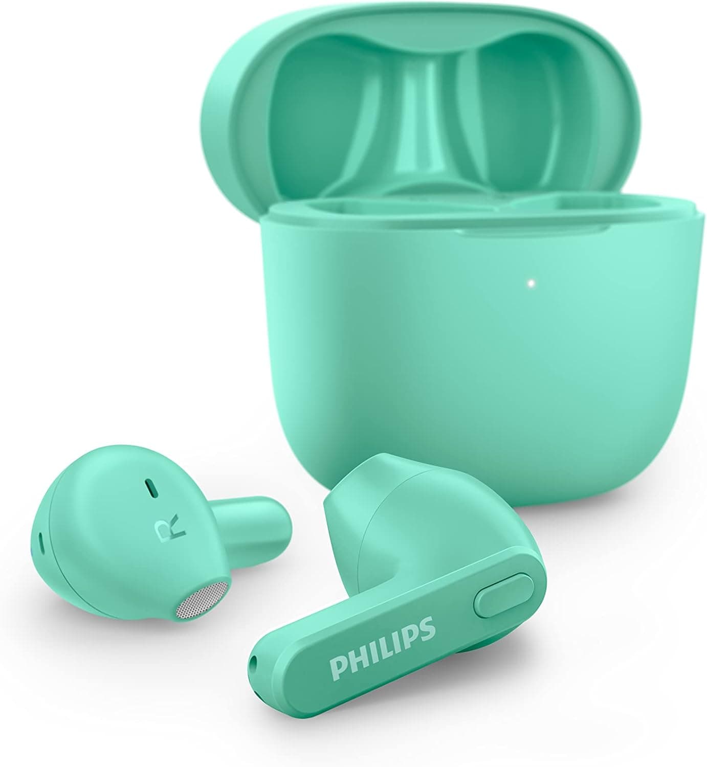 Philips Bluetooth kulaklık, Bluetooth kulaklık, tere dayanıklı, 18 saat çalma süresi, entegre mikrofon, dar şarj kutusu, TAT2236GR/00, yeşil