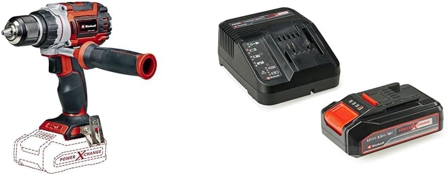 Einhell TP-CD 18/60 Li BL - Solo, Akülü Vidalama ve Einhell 18V 2,5 Ah PXC Starter Kit (Başlangıç Seti)