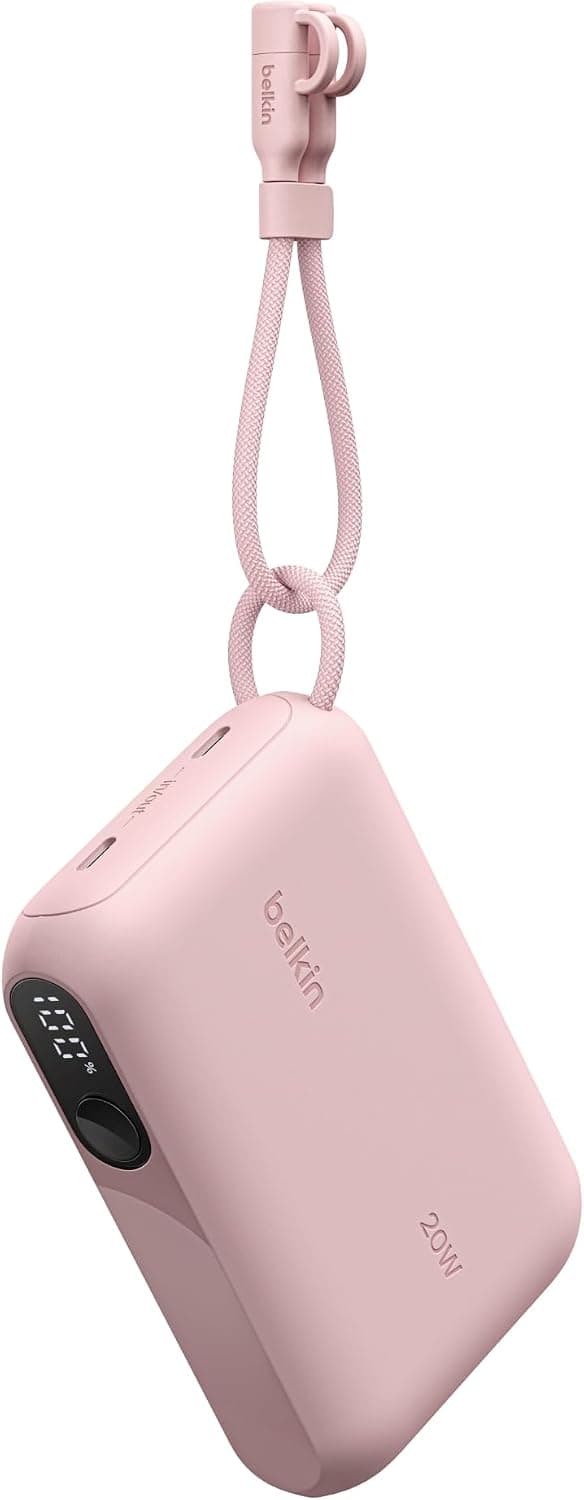 Belkin BoostCharge 10000 mAh Dijital Pil Göstergeli Power Bank, Pembe