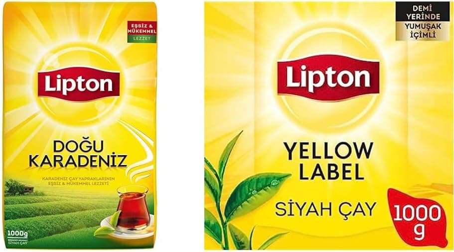 Lipton Doğu Karadeniz Dökme Çay, 1000 g & Lipton Yellow Label Dökme Siyah Çay 1000 Gr