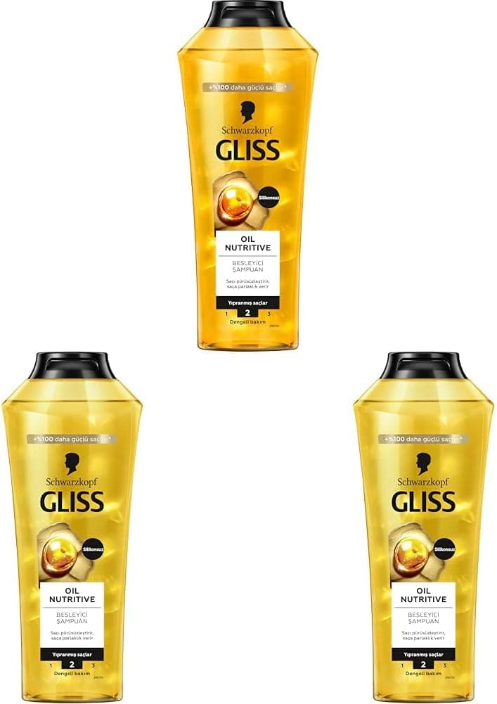 Gliss Oil Nutritive Şampuan 400ml 3lü paket