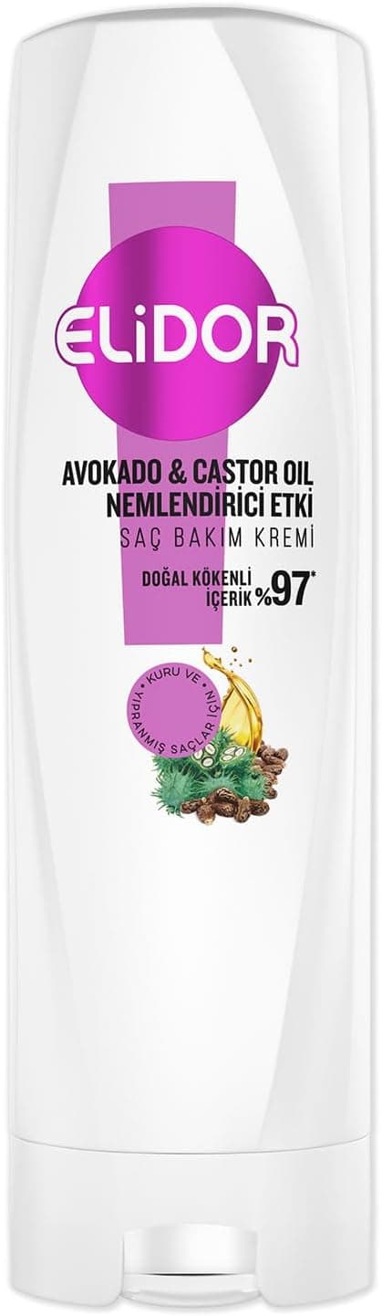 Elidor Saç Bakım Kremi Avokado ve Castor Oil Nemlendirici Etki 350 ml