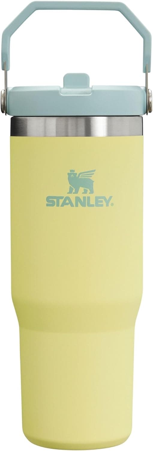 Stanley IceFlow Paslanmaz Çelik Bardak - Ev, Ofis veya Araba için Vakum Yalıtımlı Su Şişesi, Pipet Sızdırmaz Tekrar Kullanılabilir Bardak 12 Saat Soğuk Çevirme veya 2 Gün Buzlu, Pomelo, 850 ml / 0,89