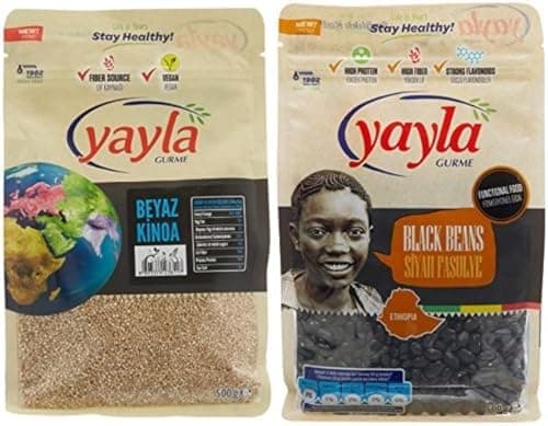 Yayla Gurme Beyaz Kinoa 500 Gr & Gurme Siyah Fasulye 500 Gr