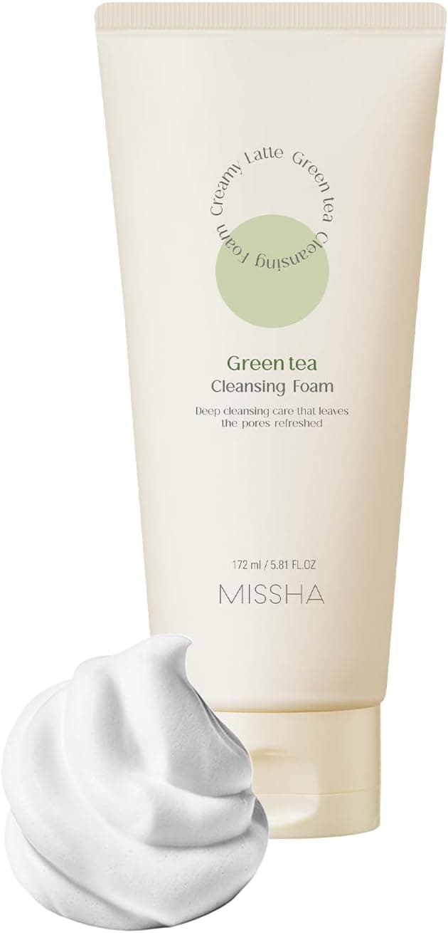 MISSHA Yağlanma Karşıtı, Arındırıcı Temizleme Köpüğü 172ml Creamy Latte Cleansing Foam (Green Tea)
