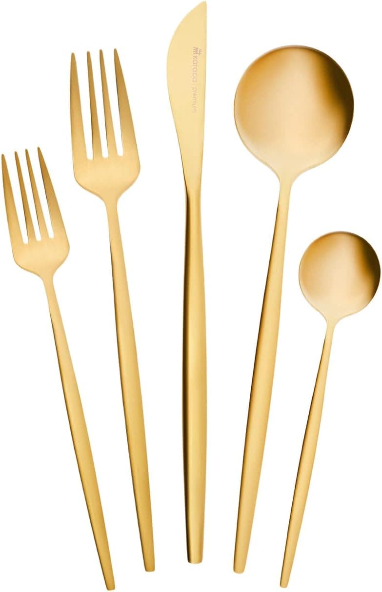 Karaca Orion Matte Gold 30 Parça 6 Kişiik Çatal Kaşık Bıçak Seti