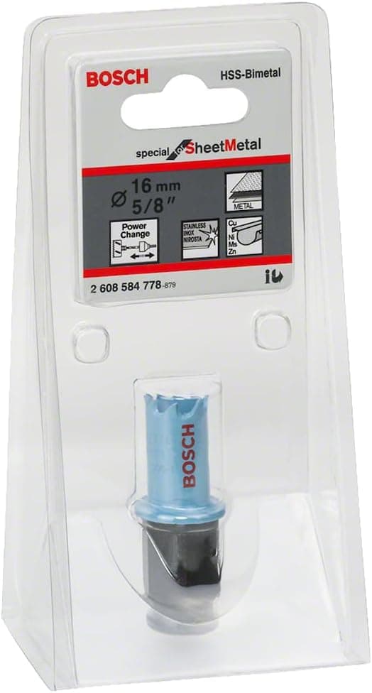 Bosch Professional Accessories Paslanmaz Çelik Ve Inox Malzemeler İçin Özel, Sheet Metal Delik Açma Testeresi (Panç), 16 Mm