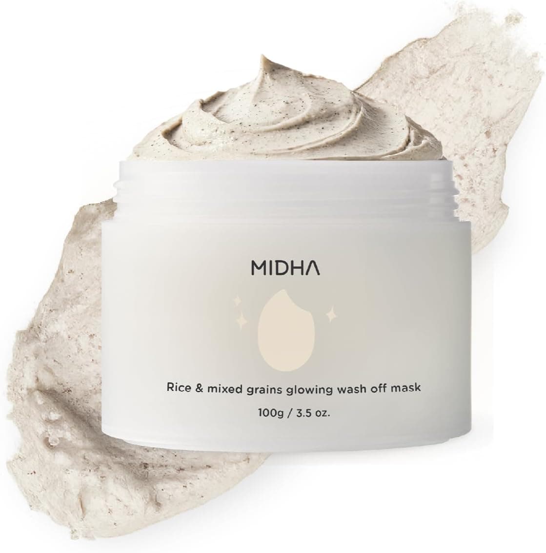 MIDHA Pirinç İçeren Peeling Etkili Pürüzsüzleştirici Krem Maske Rice & Mixed Grains Glowing Wash Off Mask