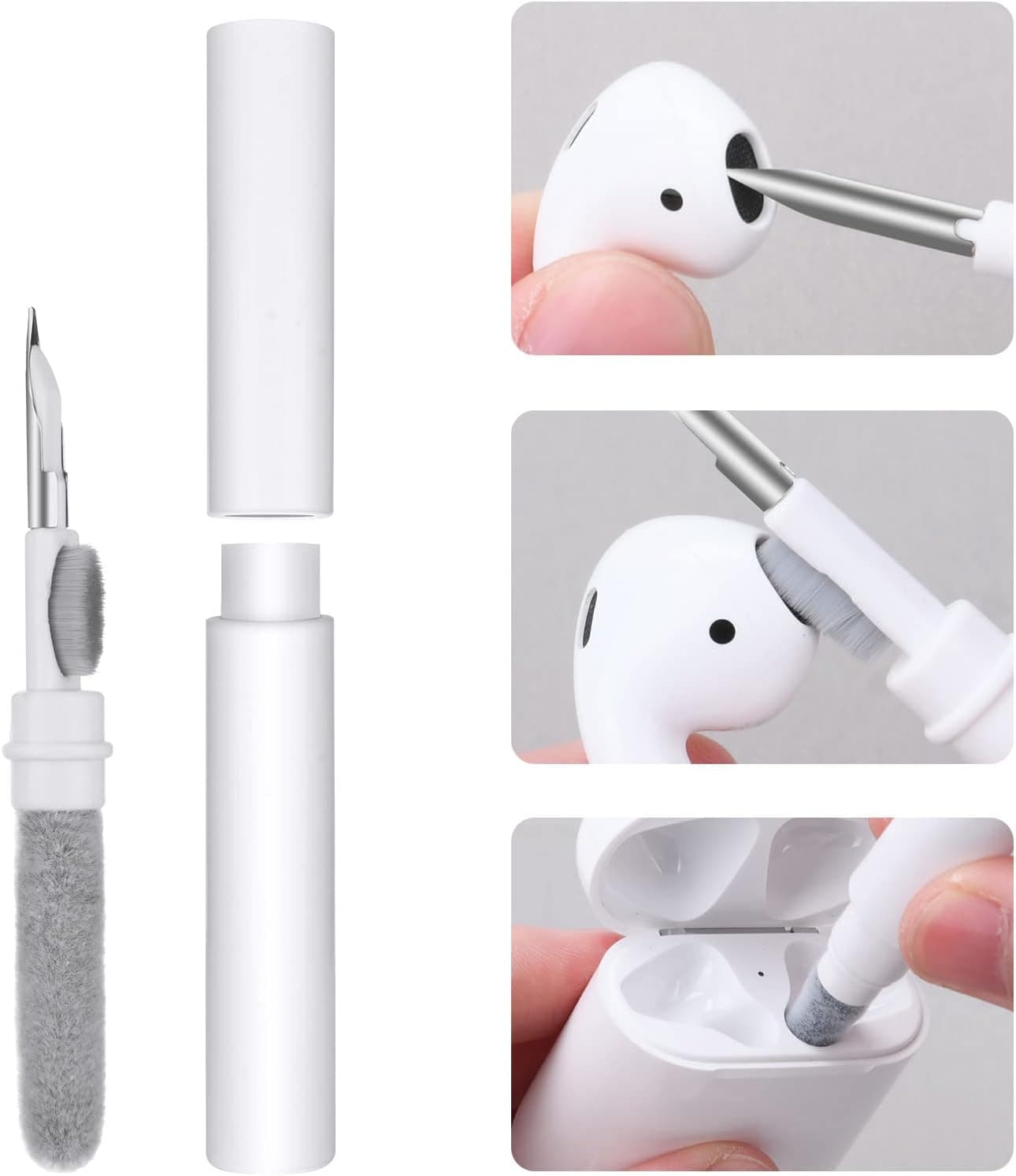 Vicloon Airpods Pro 1 2,3ü 1 arada çok fonksiyonlu temizleme kalemi, yumuşak fırça, Bluetooth kulaklık, çanta, temizleme seti, kulaklık temizleme kiti için temizleme fırçası