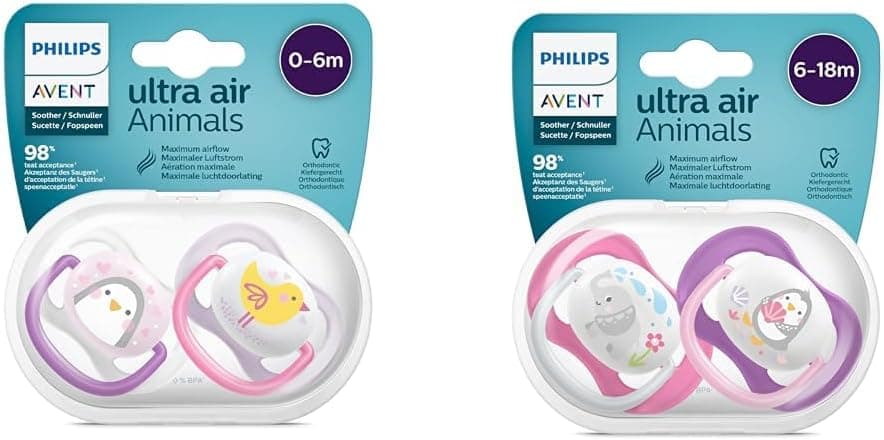 Philips Avent SCF080/06 Ultra Air Emzik (0-6 Ay) Kız & SCF080/08 Ultra Air Emzik (6-18 Ay) Kız