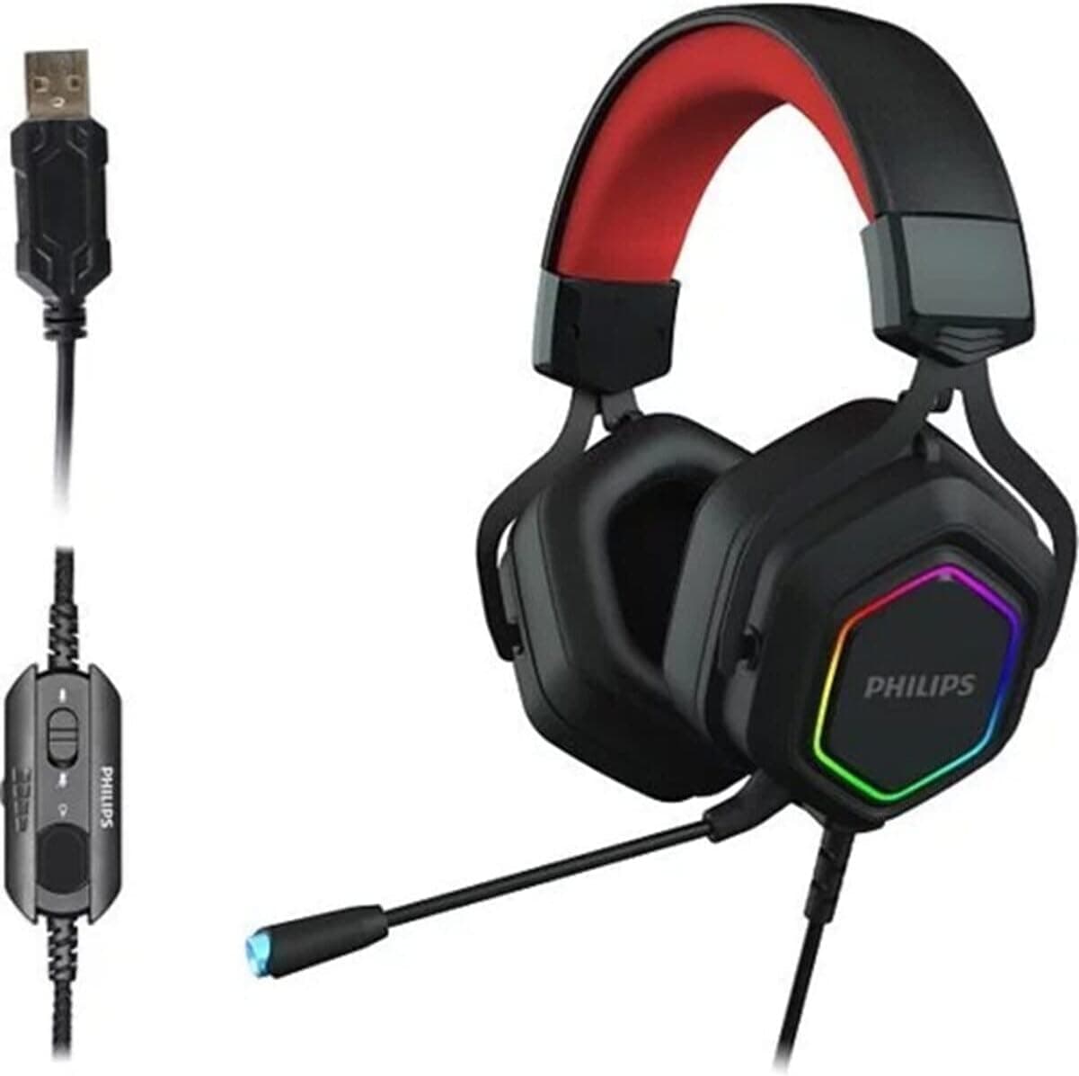 Philips TAG4105 7.1 Surround Mikrofonlu RGB Kafa Üstü Oyuncu Kulaklığı