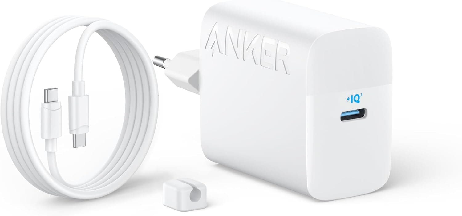 Anker 45W USB-C Şarj Cihazı, 1.5m 5A USB-C Kablo (1 adet kablo dahildir), Beyaz - B2653