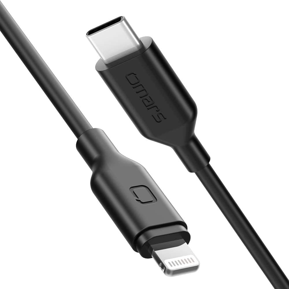 Novoo Omars Type-C to iPhone MFI Lightning Hızlı Şarj ve Data Kablosu Siyah 1 Metre