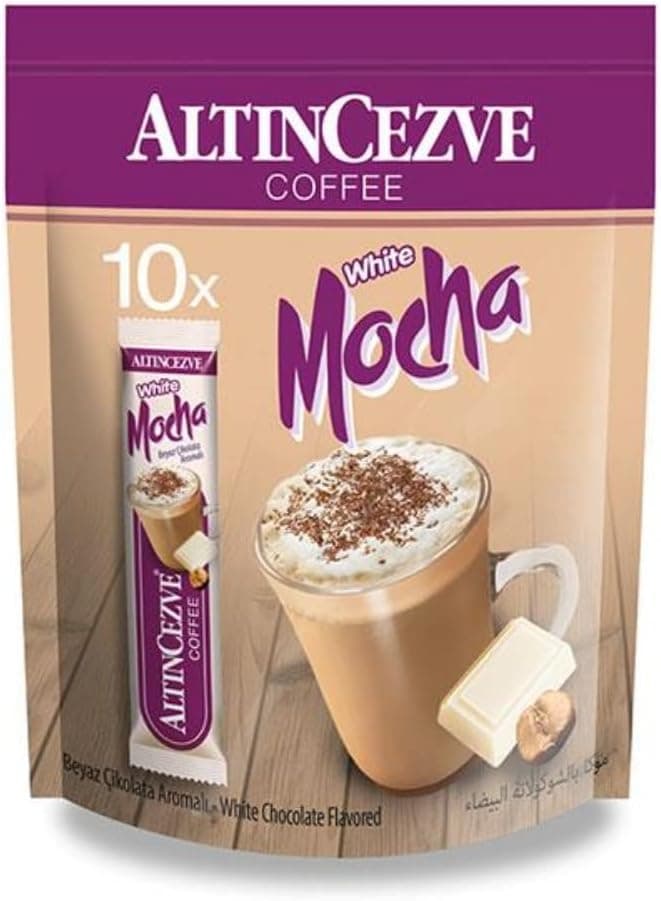 Altıncezve 3ü1 Arada | Üçü bir arada White Mocha Beyaz Çikolata Aromalı 10′ lu Paket (Tek İçimlik) -17 Gr x 10 Adet