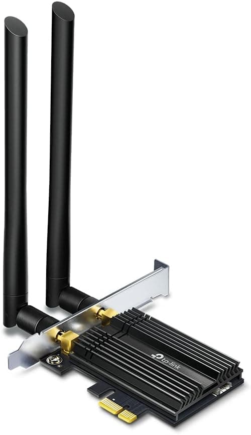 TP-Link Archer TX50E, AX3000 Mbps Wi-Fi 6 Bluetooth 5.0 PCIe Ağ Kartı, İki Anten, 1024-QAM,OFDMA ve 160 MHz Bant Genişliği, Ultra Düşük Gecikme, Intel Wi-Fi 6 Yonga Seti, Windows 10/11i Destekler
