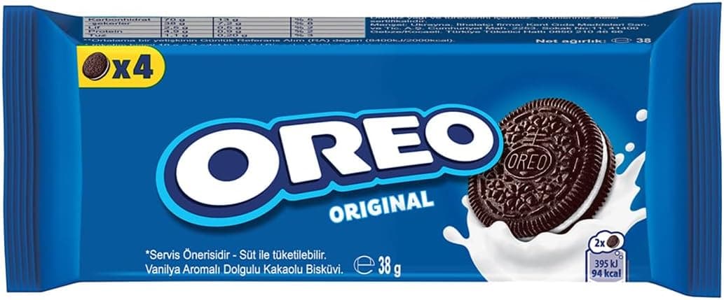 Oreo Kakaolu Vanilya Kremalı Bisküvi 38g