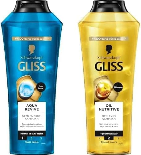 Gliss Aqua Revive ve Oil Nutritive Şampuan Seti (2x400ml)