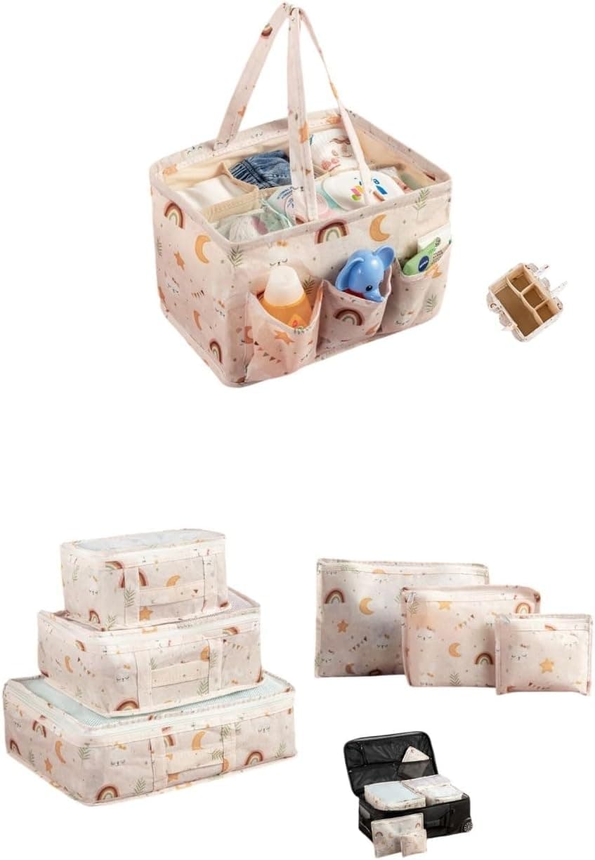 Meleni Baby 7li Yenidoğan Hastane Çıkış Organizer Set - Bölmeli Bebek Bakım Çantası - Valiz İçi Düzenleyici