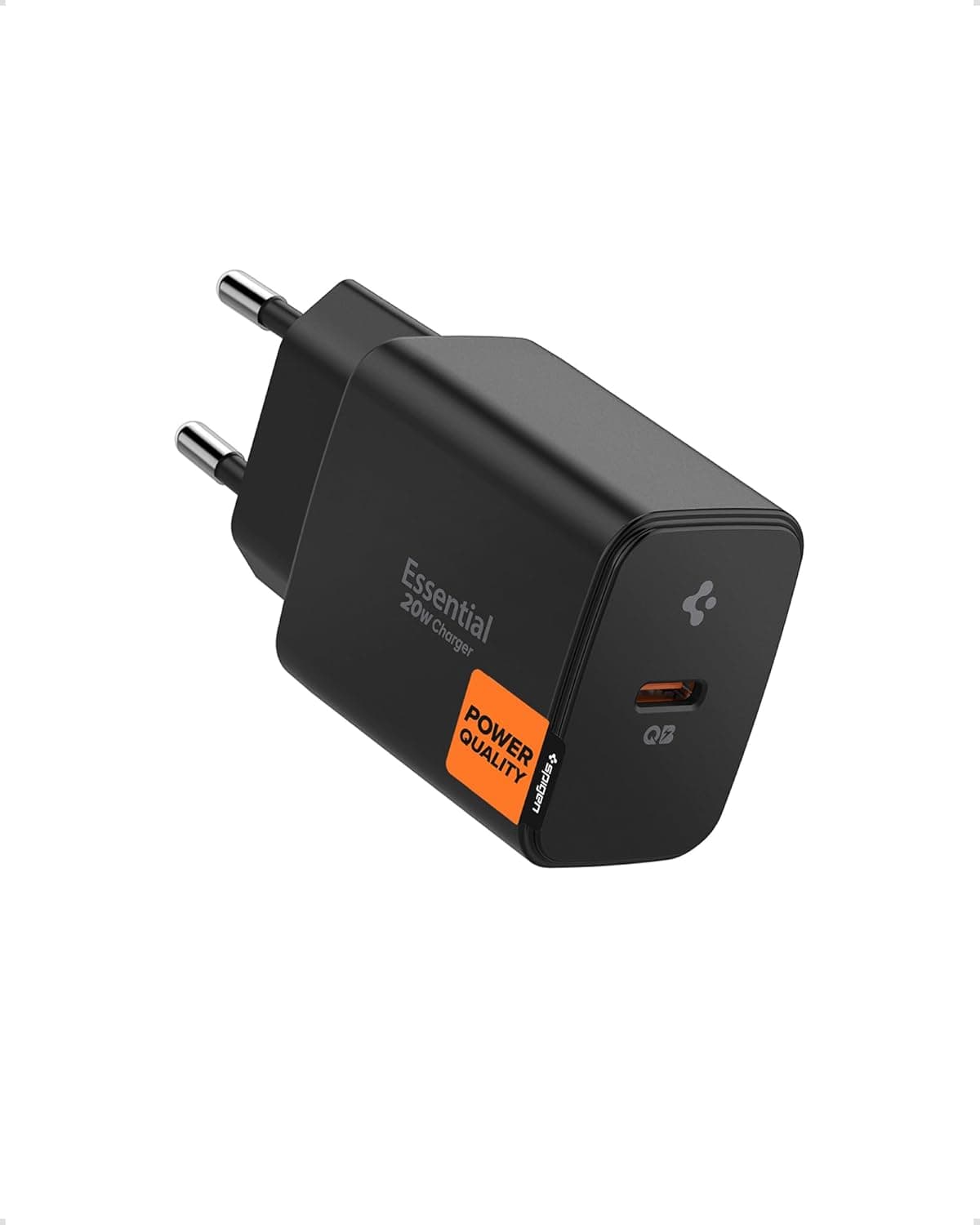 Spigen 20W USB-C Mini Hızlı Şarj Aleti/Şarj Isısını Düşürür GaN Pro Akım Korumalı Güç Adaptörü iPhone & Android & iPad Type-C EE201 Black - ACH09217