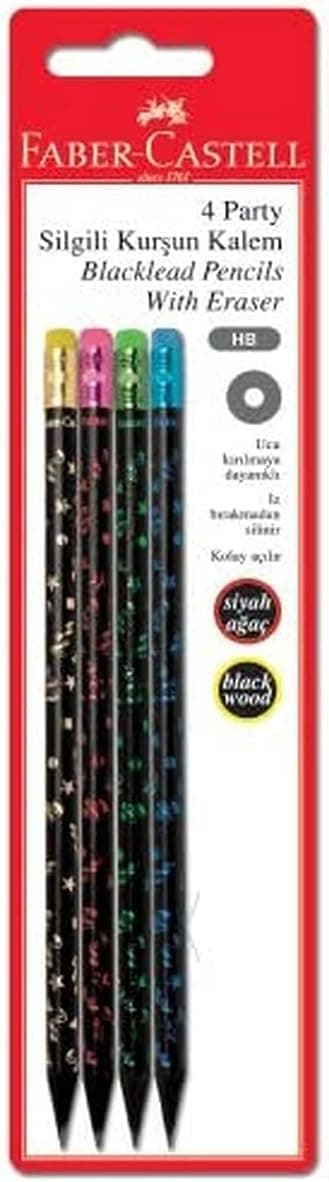 Faber-Castell Blister Kurşun Kalem 4lü, Party