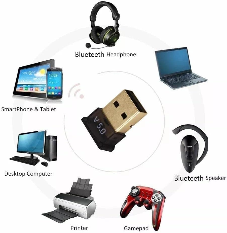 PrimeX Plus PX-AC-BTU50 Bluetooth 5.0 USB Adaptör, Mini Dongle Bluetooth Alıcı, PC Laptop Notebook İçin Kablosuz Bluetooth Çevirici, Windows 10/11 Tak Çalıştır USB Bluetooth Dongle