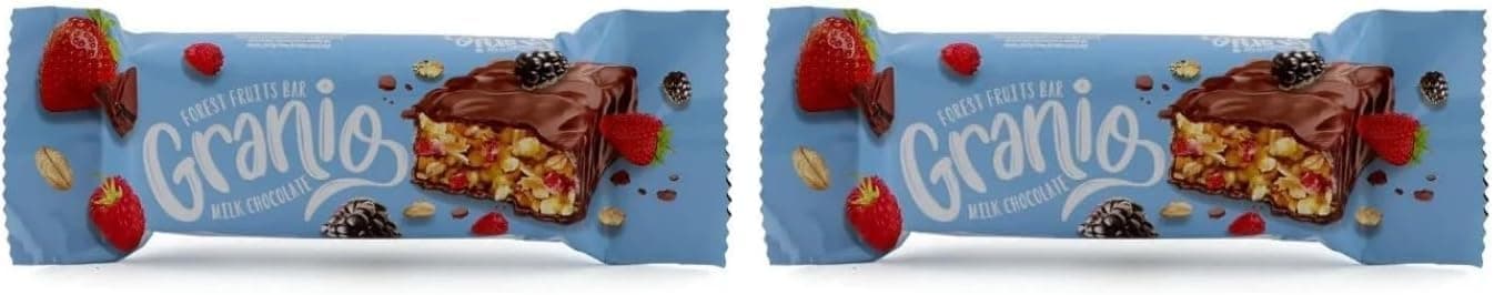 Hünnap Granio Kırmızı Meyveli 40 gr Çikolata Kaplamalı Bar 2li paket