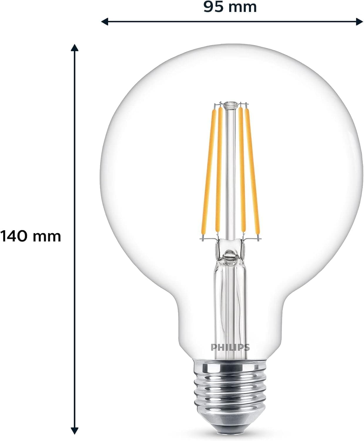 Philips CorePro LEDBulb 7-60W E27 G93 827 CL Dim Edilmez Filament Ampul