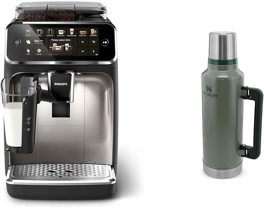 Philips EP5447/90 Tam Otomatik Espresso Makinesi LatteGo ve Stanley Klasik Vakumlu Termos, 1.9 L, Yeşil