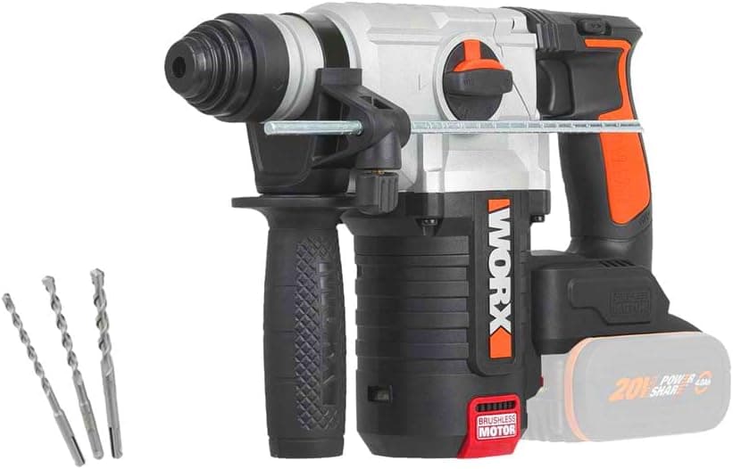 WORX WX380.9 20Volt 2.2J Profesyonel SDS-Plus Pnömatik Kırıcı/Delici (Akü Dahil Değildir)