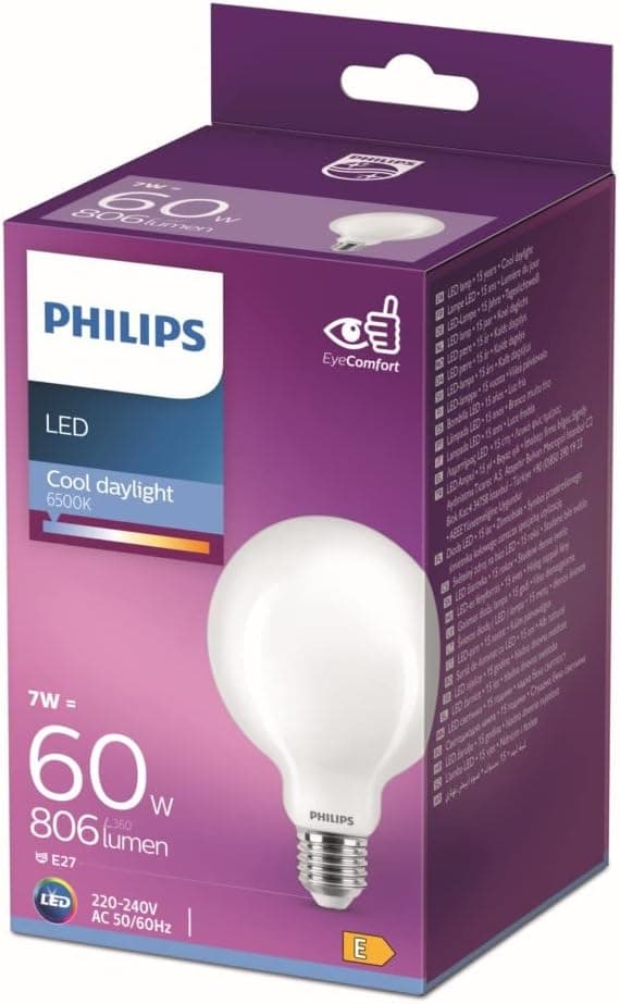 Philips LED classic 60W G93 E27 Beyaz Işık Dim Edilmez LED Ampul