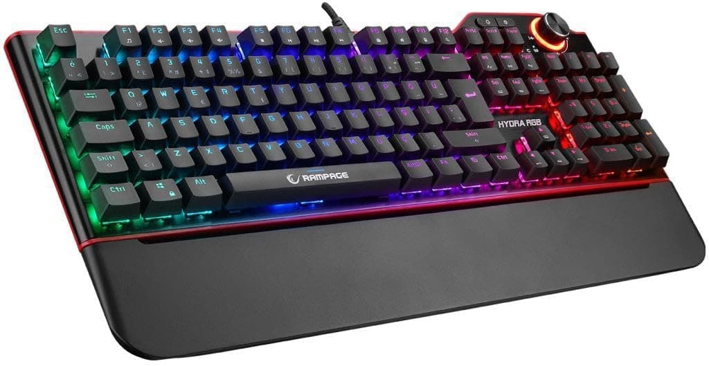 Rampage Hydra R6 Siyah RED Switch Stormy Siyah Kulaklık Makrolu RGB Mouse + Mousepad 4lü OYUNCU SETİ