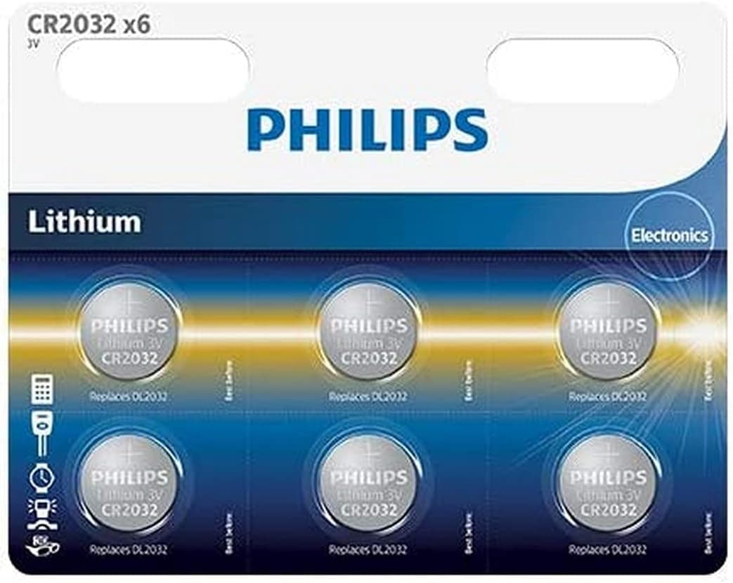 Philips Mini Düğme Pil 2032 3V X6 (Cr2032P6/01B)