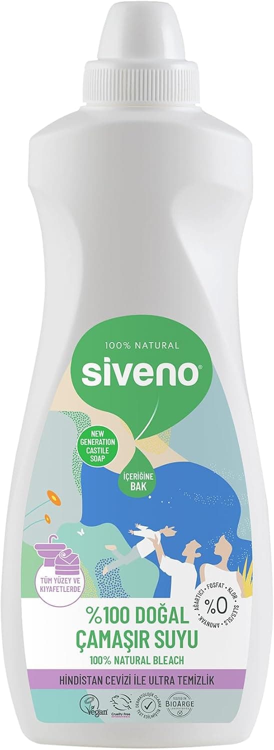 Siveno%100 Doğal Çamaşır Suyu Bitkisel Lavanta Çay Ağacı Tüm Yüzey Ve Kumaşlarda 700 ml