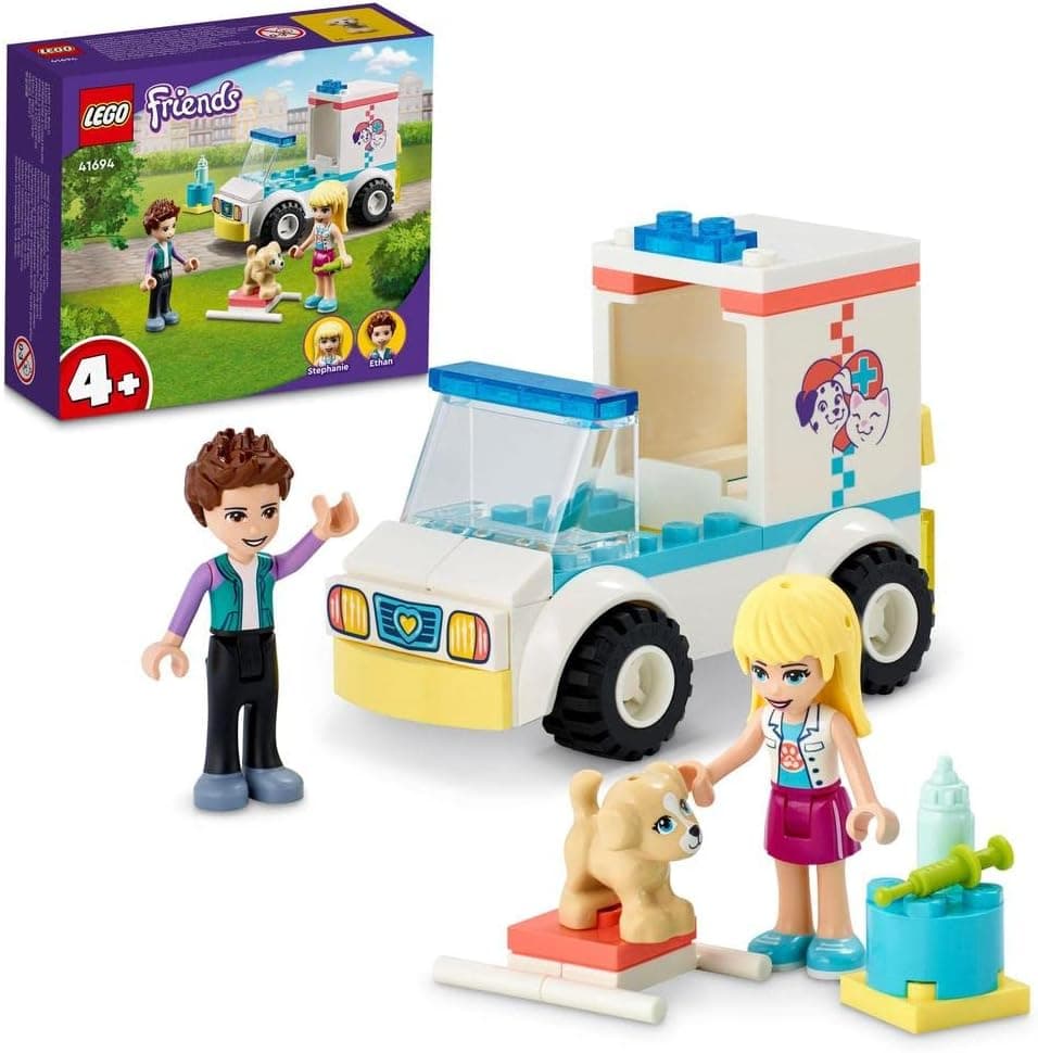 LEGO® Friends Evcil Hayvan Kliniği Ambulansı 41694 - Hayvansever Çocuklar İçin Yaratıcı Oyuncak Yapım Seti (54 Parça)