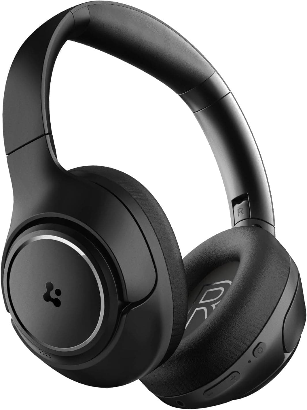 Spigen Audio Kulak Üstü P10 Bluetooth Kablosuz Kulaklık - ANC Pro Aktif Gürültü Engelleme & 40mm Titanyum Sürücü & 60 Saat & ENC 5 Mikrofon & Şeffaf & Gaming Mod Siyah - ASD09691