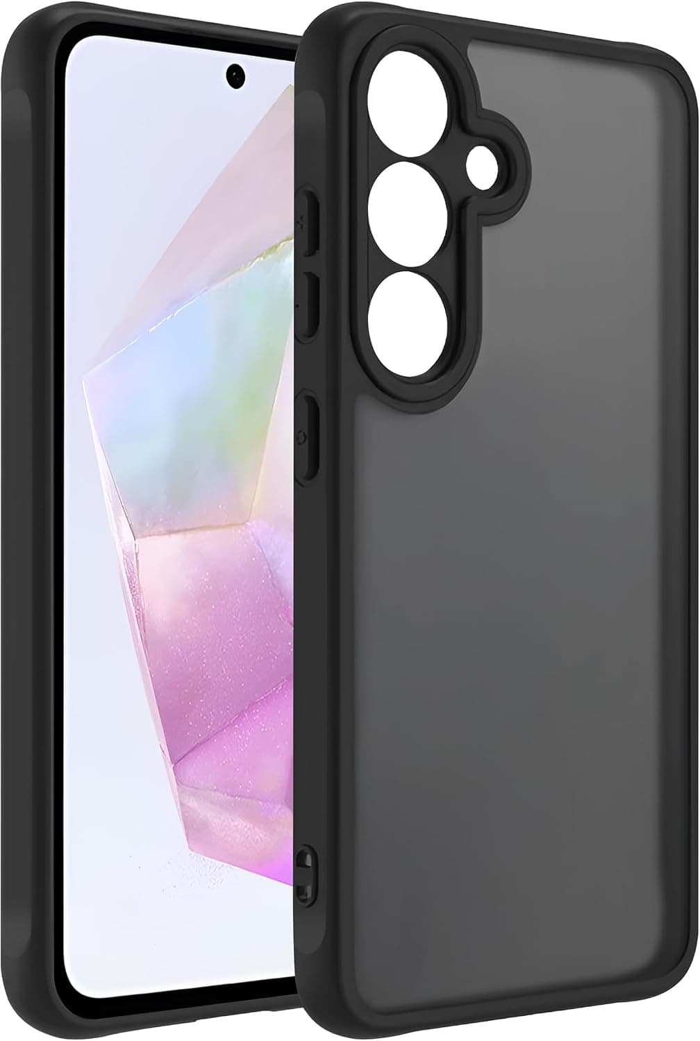 Teknoft Samsung Galaxy A07 için Basic Serisi Yükseltilmiş Lens Çerçeveli Ultra Güçlü Darbeye Dayanıklı Yumuşak Silikon Mat Kılıf (Galaxy A07)