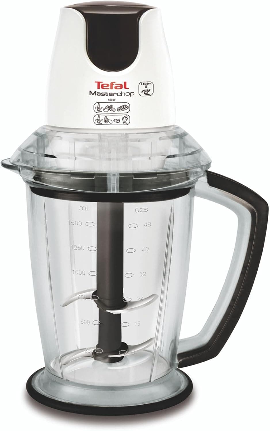 Tefal Tefal MasterChop Powelix Maxi 4 Bıçaklı 500 Watt Doğrayıcı Rondo - Beyaz