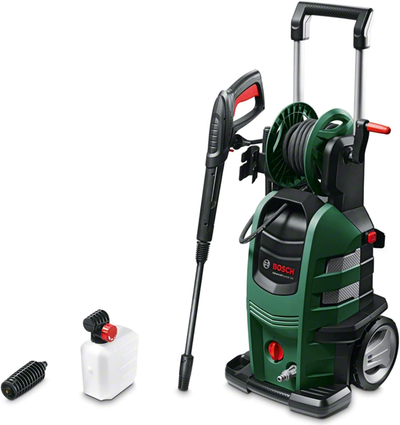 Bosch Advanced Aquatak 160 Yüksek Basınçlı Yıkama Cihazı, 8 M Hortum, 2600 W Motor Gücü, Vario Jet Fan ve Roto Power püskürtme ucu