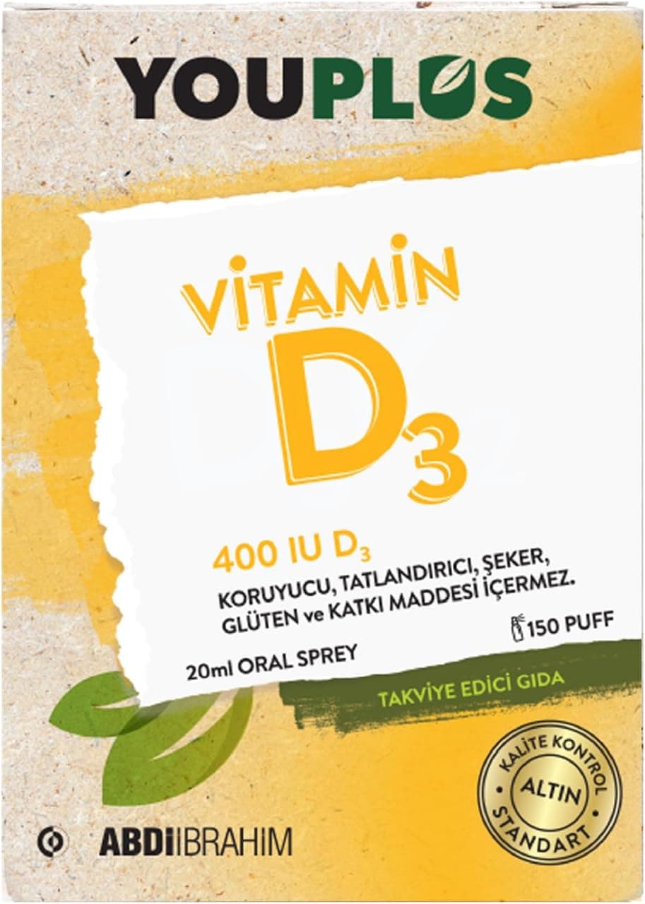 Youplus Vitamin D3 400 IU Oral Damla 20 ML