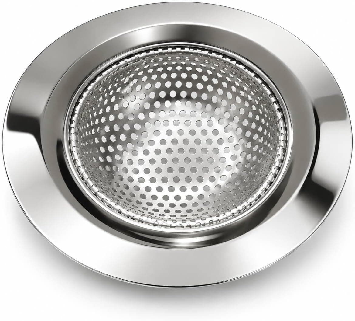 Paslanmaz Çelik Lavabo Süzgeci - Evye Süzgeci Çelik Telli Gider Süzgeç 7,5 cm Çap