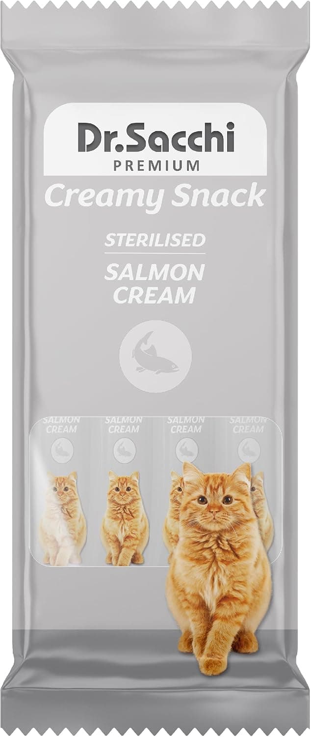 Dr.Sacchi Kedi Ödül Sıvı Steril Salmon Kedi Maması, 4lü