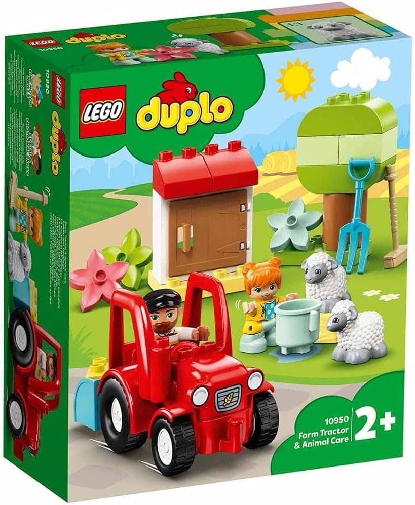 LEGO Duplo Town Çiftlik Traktörü Ve Hayvan Bakımı 10950 Küçük Çocuklar İçin Oyuncak Traktör Ve 2 Koyun içeren Yaratıcı Bir Oyun Seti (27 Parça)