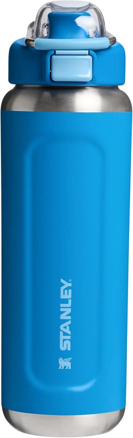STANLEY Wellspring Termos Su Şişesi 0.7 Litre - Mavi (Azure) | Paslanmaz Çelik
