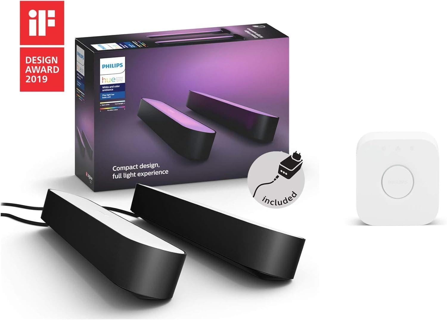 Philips Hue Play 2li Özel Başlangıç Seti, Dekoratif Aydınlatma, Bağlantı Köprüsü Dahil