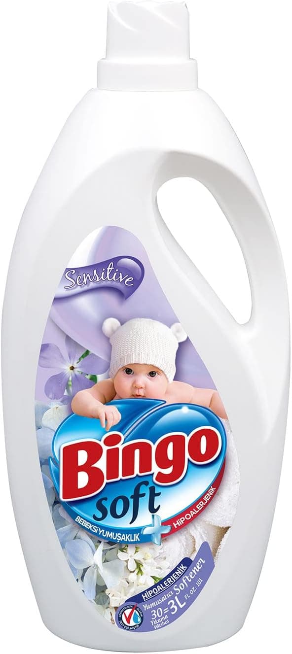 Bingo Soft Sensitive Hipoalerjenik 30 Yıkama Çamaşır Yumuşatıcısı (1 x 3000 mL)