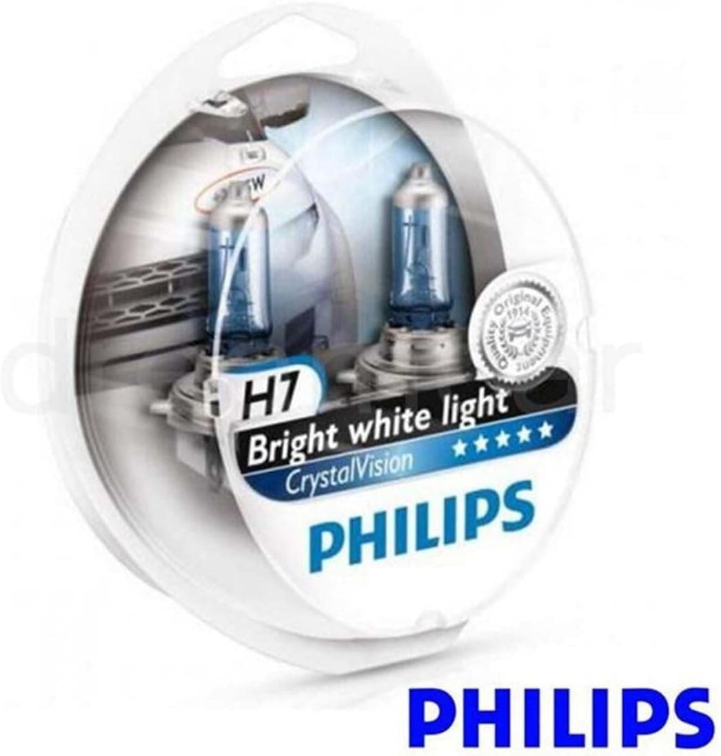 Philips CRYSTAL H7 Far Ampülleri, 4300 Kelvin Gün Işığı Beyazı, Seti